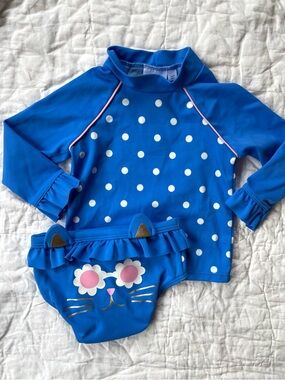 Baby Boden Rashguard Swimsuit, 3-6 months